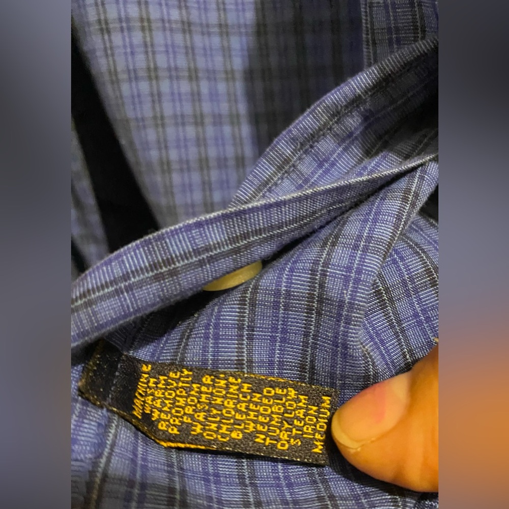 Coach Men's Blue Checkered Casual Shirt - Picture 4 of 13